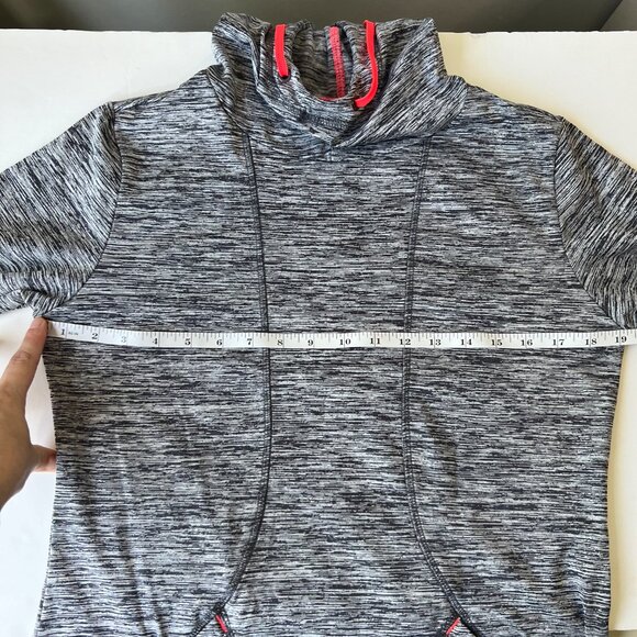 Gray Space-Dye Skechers Sport Pullover – Women’s M with Thumbholes & Funnel Neck - Picture 9 of 16